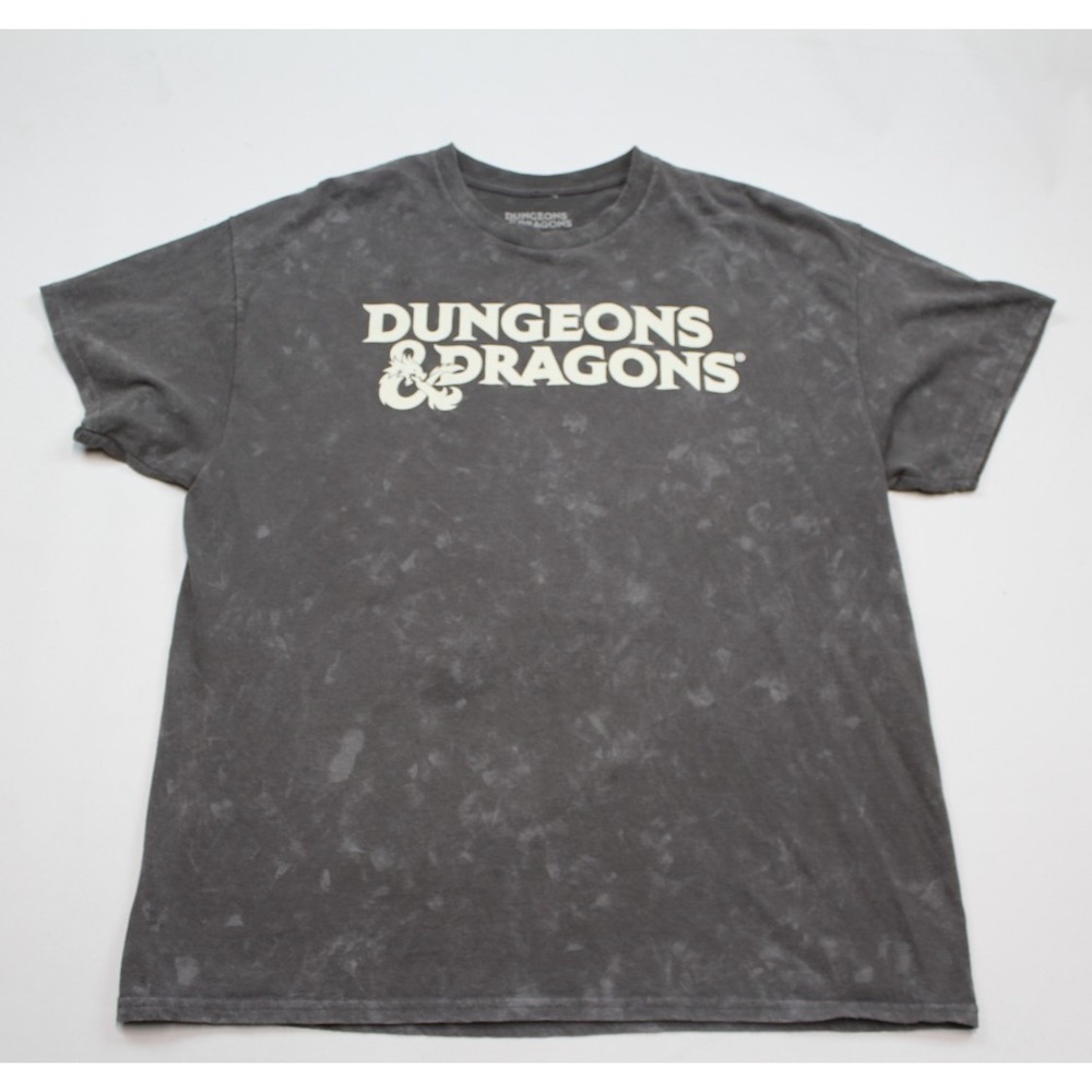 Dungeons & Dragons Gray Skull Graphic Print Cotton Crewneck T-Shirt XL